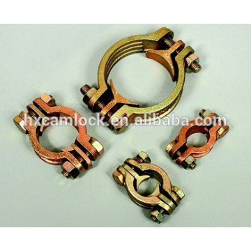 2015 hot sale Heavy double bolt Safety pipe clamp